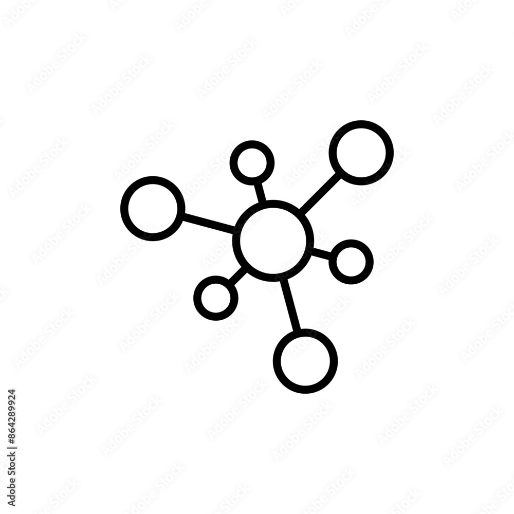 Connected Chart Icon for Data Analysis and Reporting Connected Chart Icon for Data Analysis and Reporting