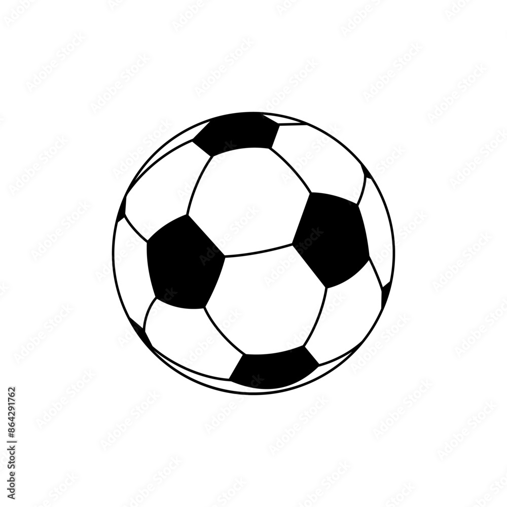 Soccer ball or football flat vector icon design on white background Soccer ball or football flat vector icon design on white background