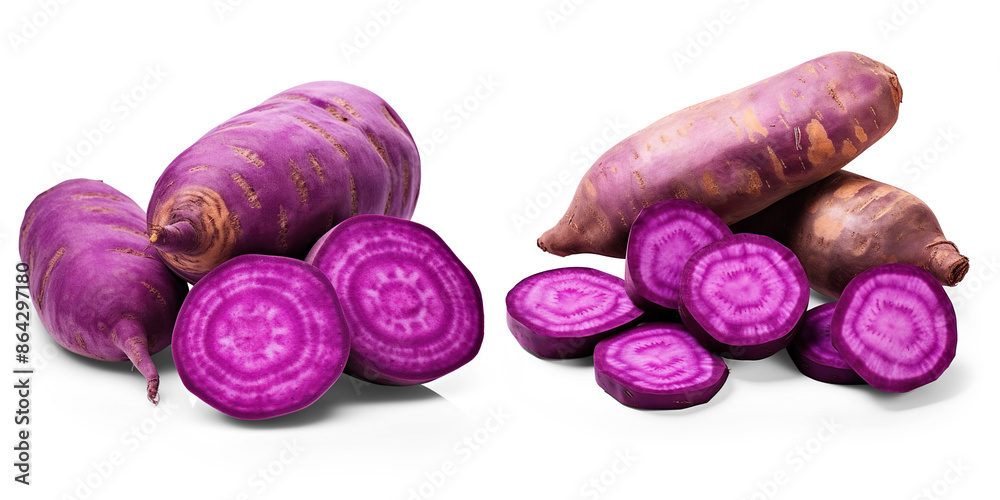 Purple Yams on Transparent Background Purple Yams on Transparent Background