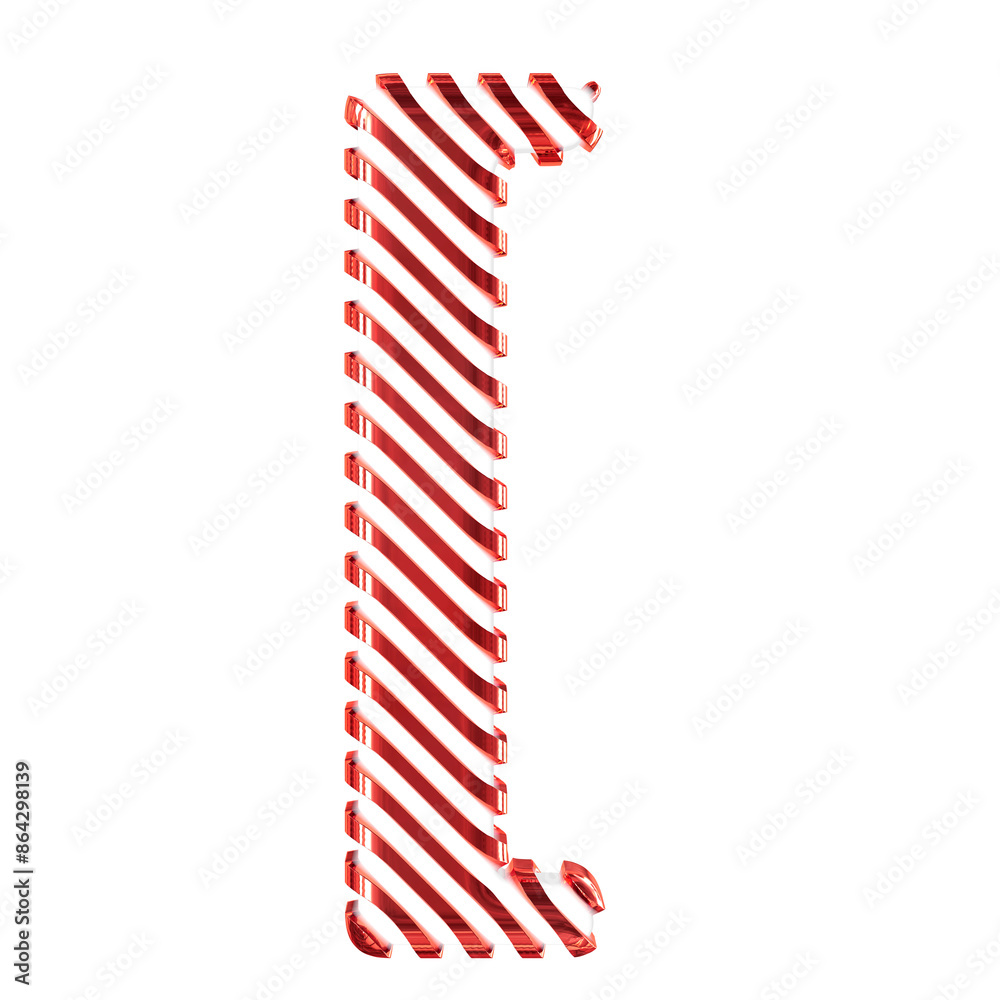 Obraz premium White symbol with red diagonal ultra thin straps