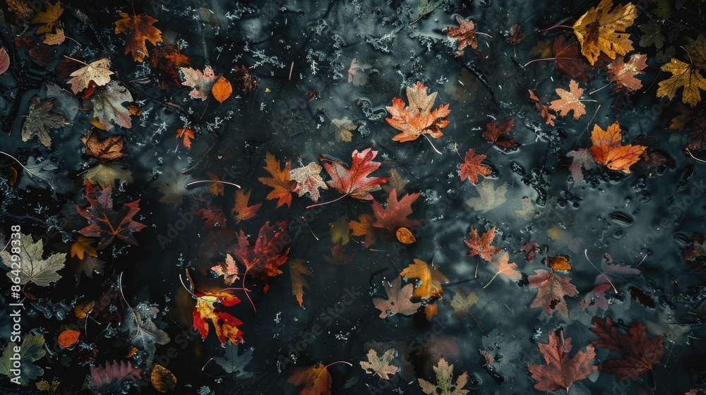 Leaves that have dropped within the woods Leaves that have dropped within the woods