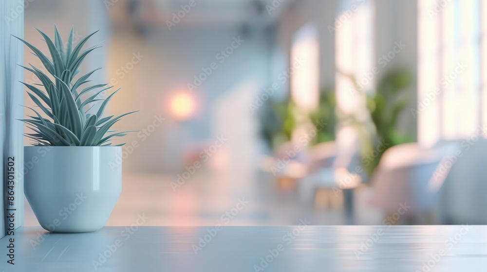 ethereal office ambiance abstract blurred interior with soft focus minimalist corporate aesthetic