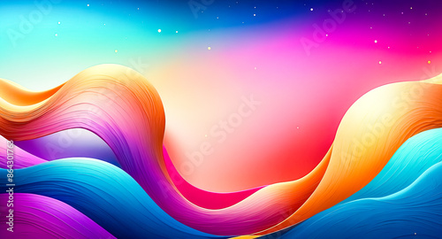 Abstract Colorful Wavy Background