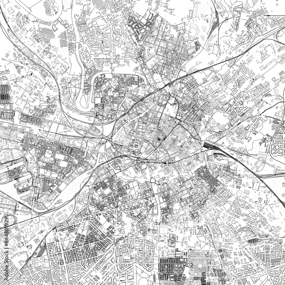 Fototapeta premium 3D illustration of city and urban in Manchester England
