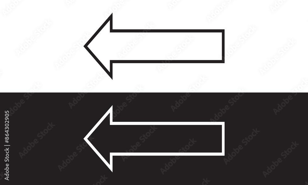Arrow modern line style icon. isolated on white and black background. EPS 10 Arrow modern line style icon. isolated on white and black background. EPS 10