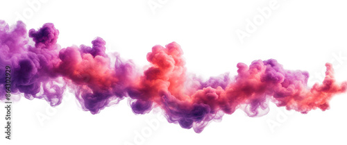 Vibrant pink and purple smoke clouds, isolated with transparent concept, Perfect for abstract art, creative projects, and backgrounds. © NightTampa