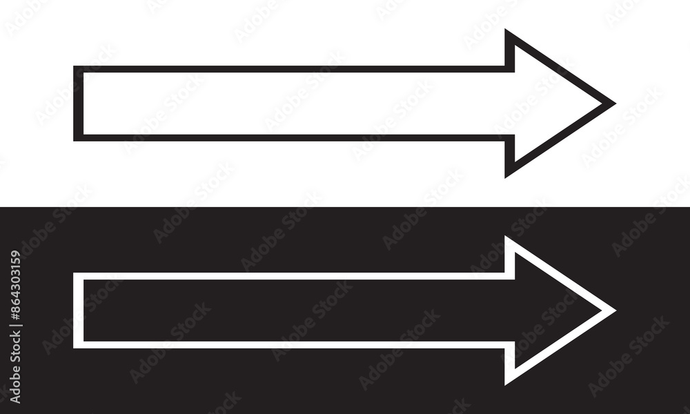 Arrow modern line style icon. isolated on white and black background. EPS 10 Arrow modern line style icon. isolated on white and black background. EPS 10