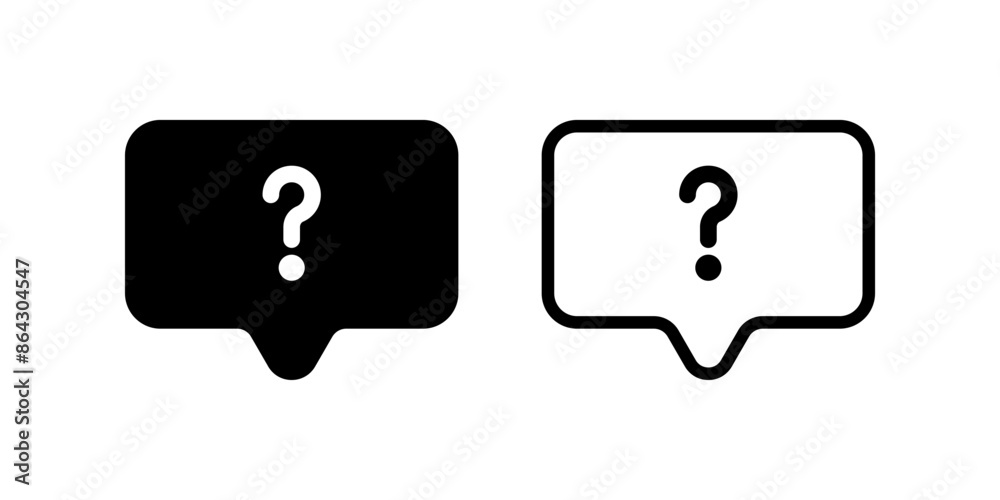 Fototapeta premium Question mark icon set. customer support sign. flat illustration of vector icon on white background