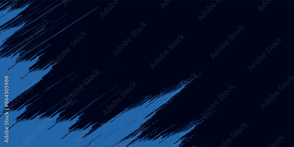Modern abstract blue background with glowing geometric lines. Blue gradient hexagon shape design. Futuristic technology concept