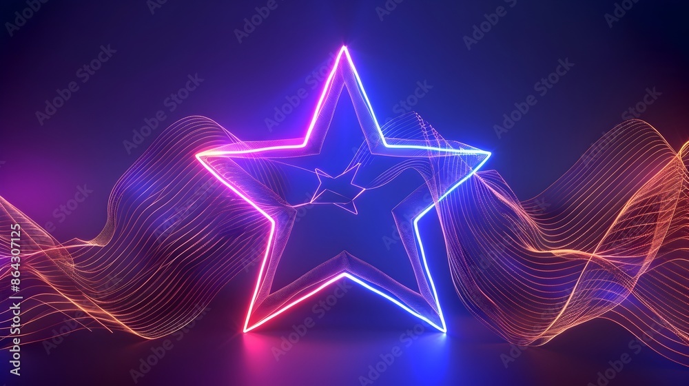 Elegant Minimalist Star in Monochrome Design Elegant Minimalist Star in Monochrome Design