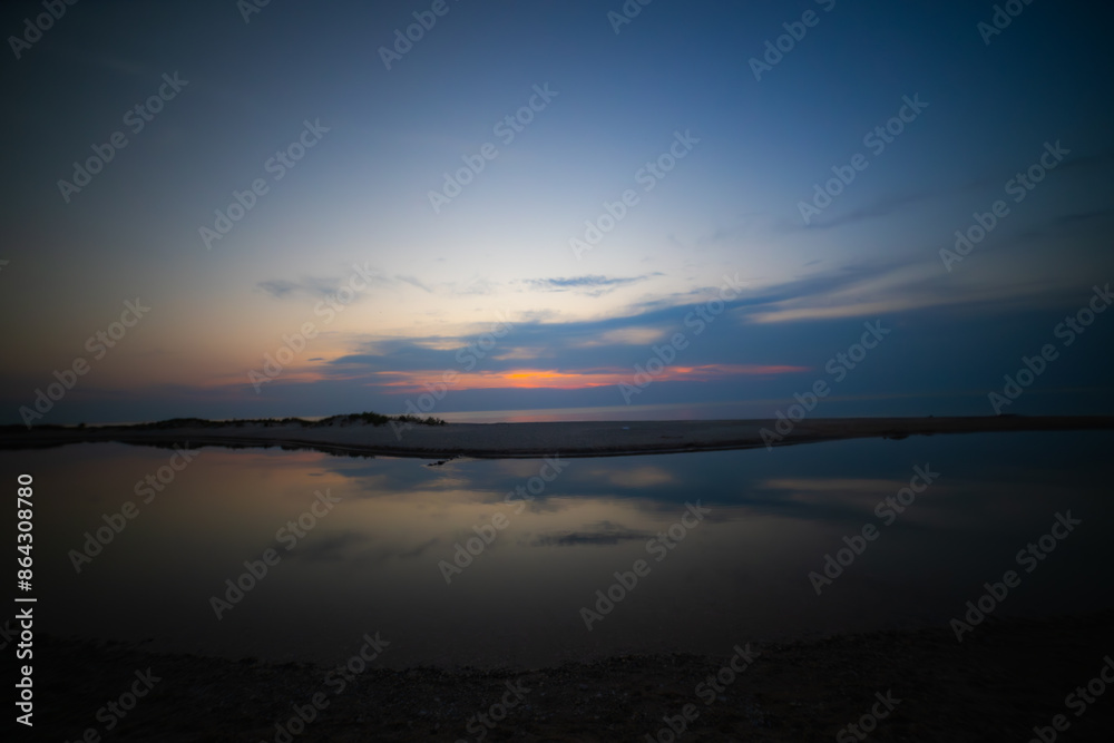 Fototapeta premium Platte Point Sunset, Lake Michigan