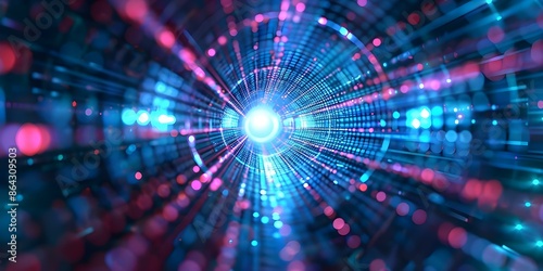 Quantum computing offers unparalleled computational power and pushes technology boundaries. Concept Quantum Computing, Computational Power, Technology Breakthroughs
