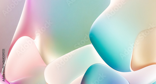 Abstract Gradient Background with Soft Shapes