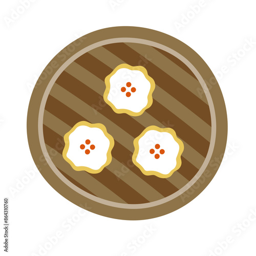 dim sum siu mai vector illustration