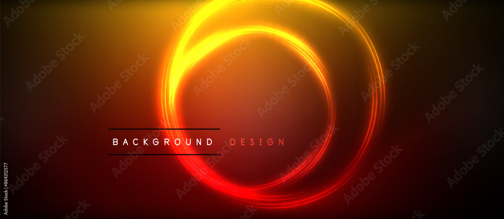 Neon glowing circle rays, light round lines in the dark, planet style neon wave lines. Energetic electric concept design for wallpaper, banner, background Neon glowing circle rays, light round lines in the dark, planet style neon wave lines. Energetic electric concept design for wallpaper, banner, background