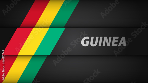 Edge background Guinea graphic and label. photo