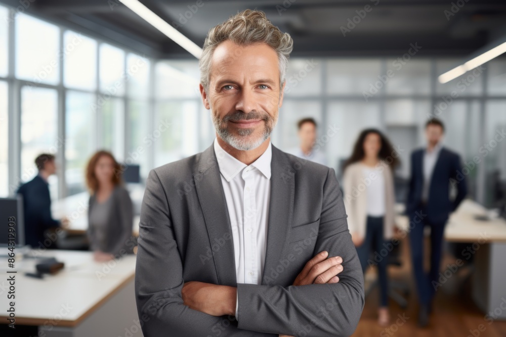 Portrait of a mature businessman posing confidently in office Portrait of a mature businessman posing confidently in office