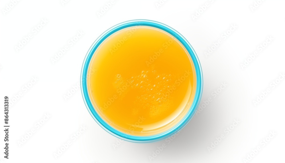 orange juice in a glass top view orange juice in a glass top view