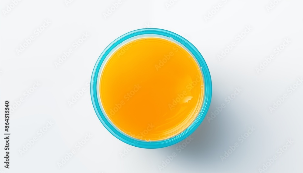 orange juice in a glass top view orange juice in a glass top view