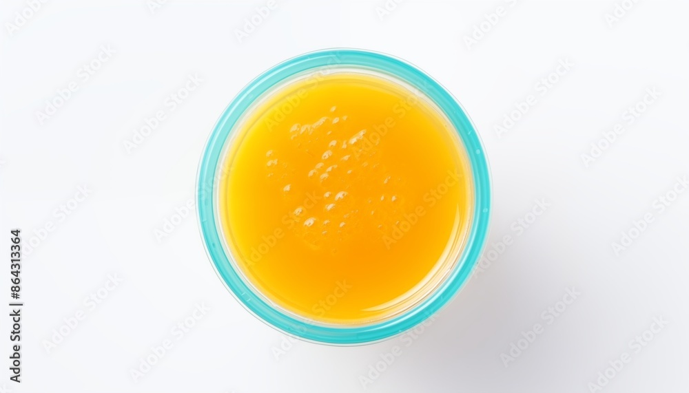 orange juice in a glass top view orange juice in a glass top view