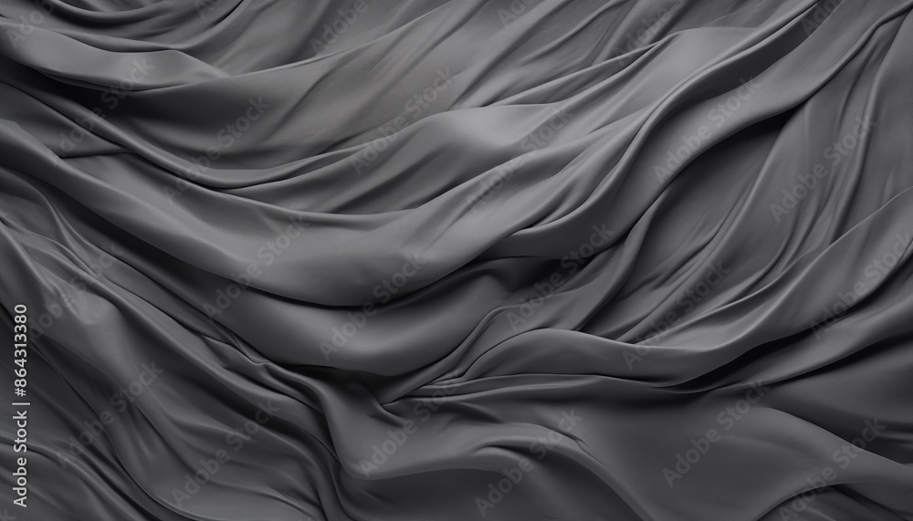 Fototapeta premium green satin silk wave background