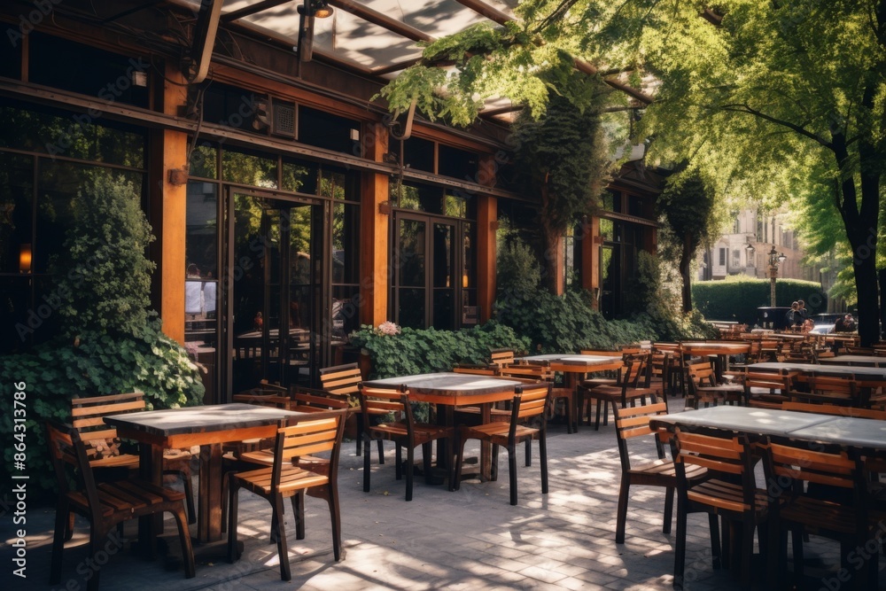 Fototapeta premium Exterior of a outdoor restaurant