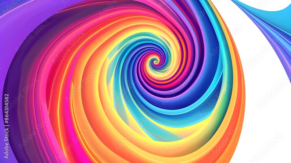 Psychedelic Swirl with Rainbow Gradients in Abstract Art Design for Shirt or Merchandise Psychedelic Swirl with Rainbow Gradients in Abstract Art Design for Shirt or Merchandise
