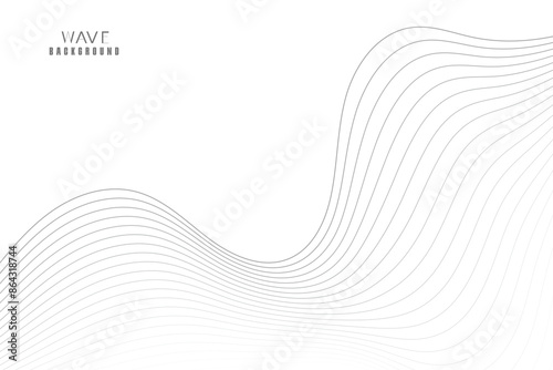 Abstract vector modern background with blue wavy lines and particles. Technology backdrop.
