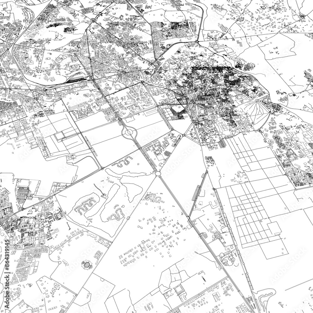 3D illustration of city and urban in Marrakesh Morocco 3D illustration of city and urban in Marrakesh Morocco