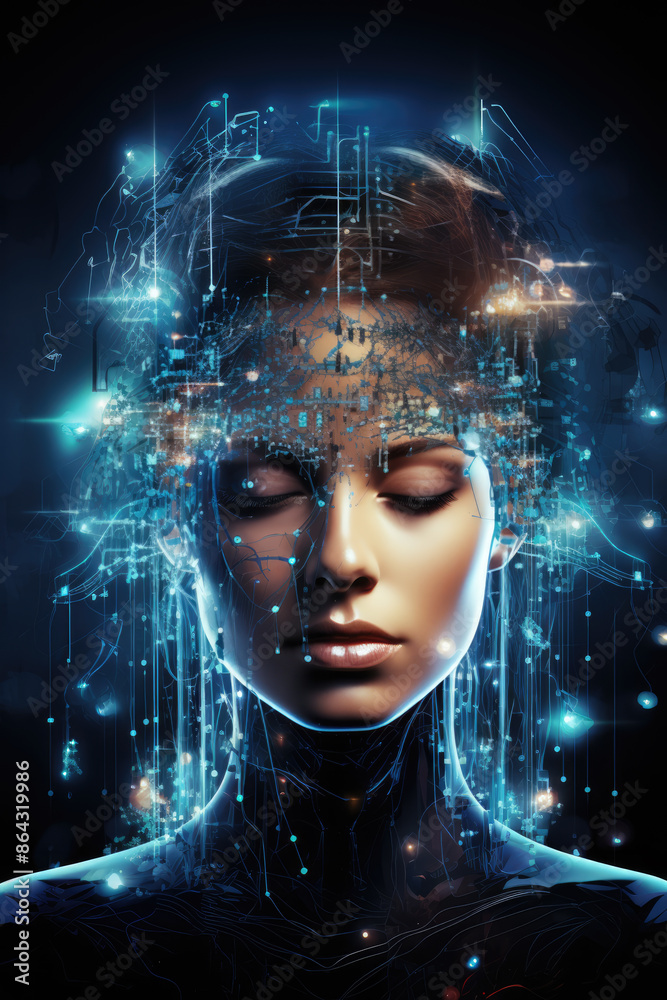 generated illustration the concept of artificial intelligence in the modern digital world generated illustration the concept of artificial intelligence in the modern digital world