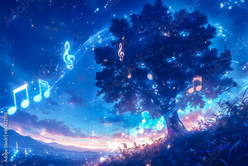 Ethereal Melody Under the Celestial Canopy
