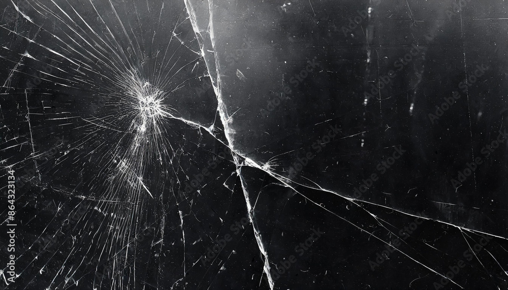 broken glass texture on black background, abstract background with cracks and scratches, black and white old retro grunge effect broken glass texture on black background, abstract background with cracks and scratches, black and white old retro grunge effect