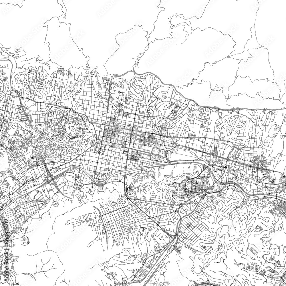 3D illustration of city and urban in Caracas Venezuela 3D illustration of city and urban in Caracas Venezuela