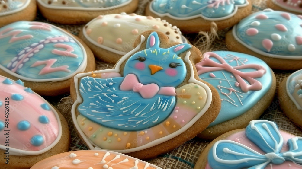 a eastern style cookies mad in different colors. a eastern style cookies mad in different colors.