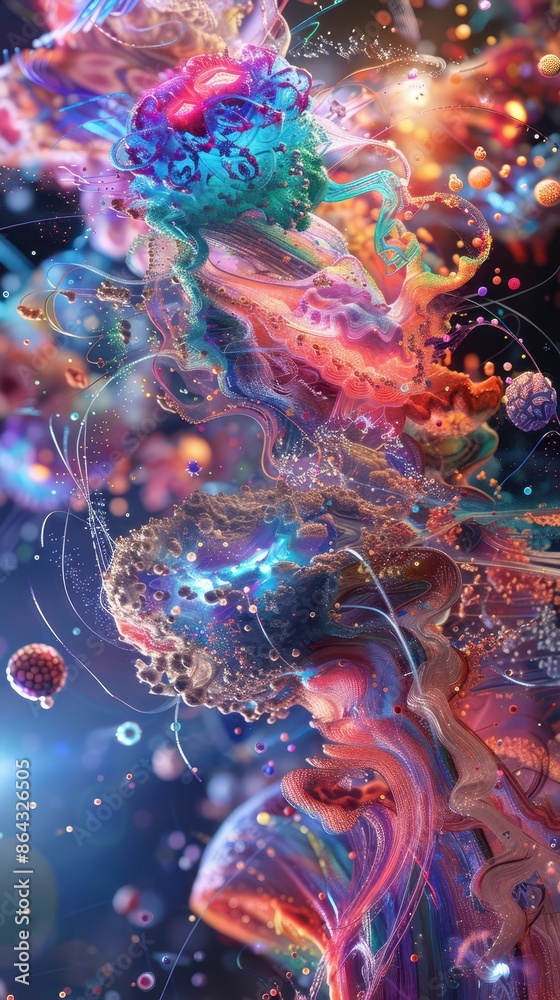 Obraz premium Portray intricate psychological concepts in a vibrant