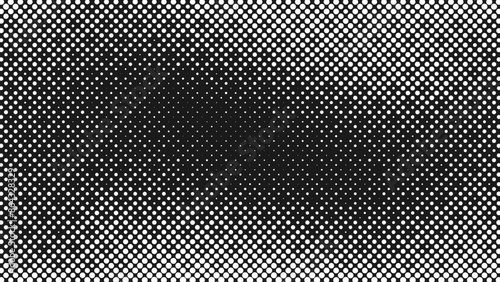 Noisy dotted monochrome texture. Halftone black and white gradient background.