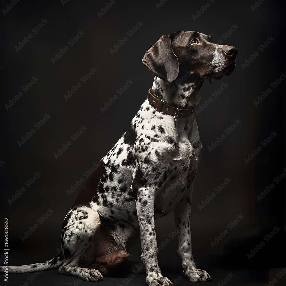 Majestic Pointer Dog Posed in Studio Lighting Perfection Majestic Pointer Dog Posed in Studio Lighting Perfection