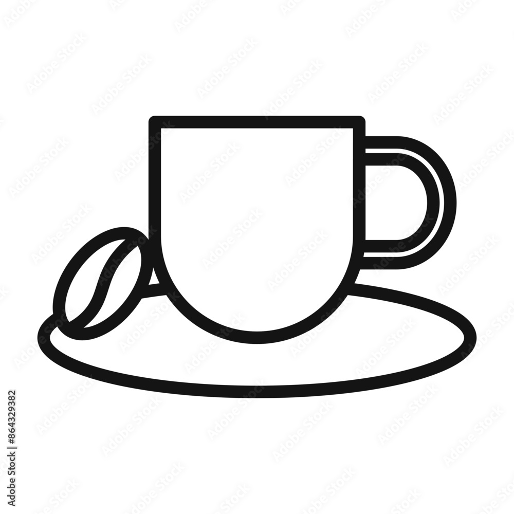 Steaming Coffee Mug Icon for Energizing Morning Routine and Relaxation