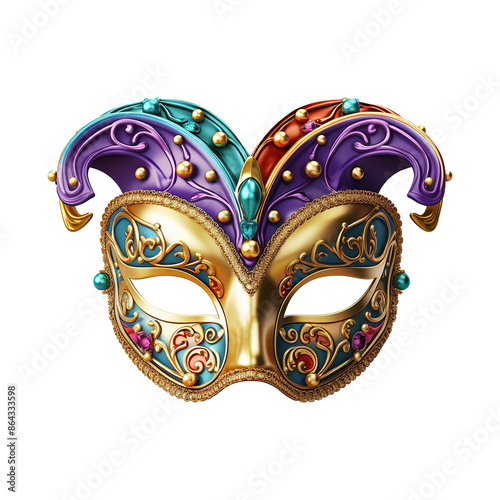 Elegant carnival mask isolated on transparent background png
