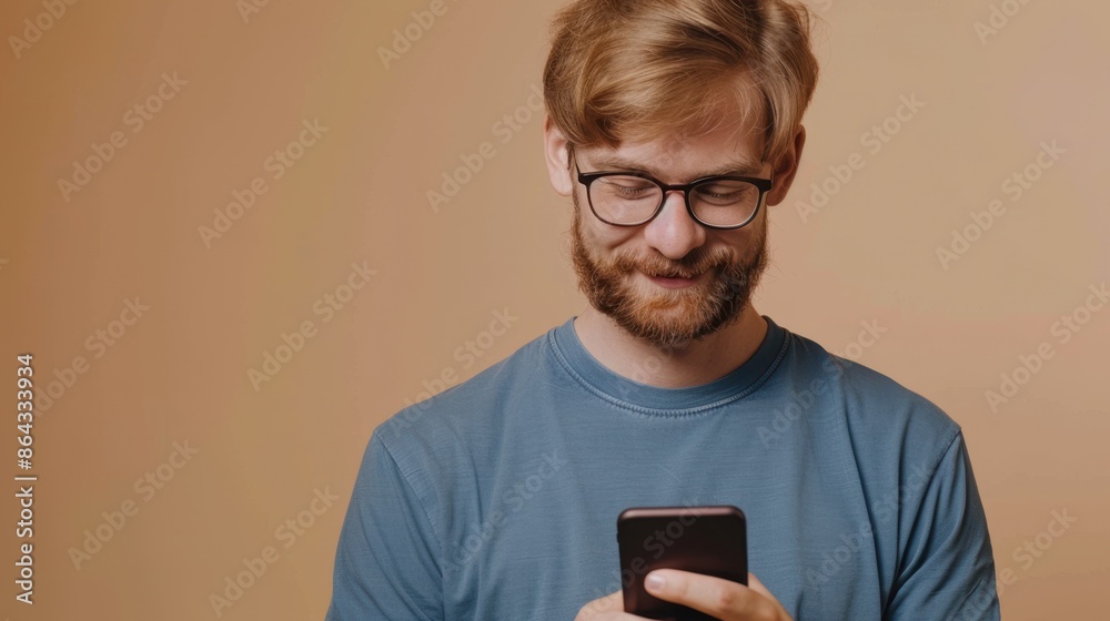 The man using smartphone The man using smartphone