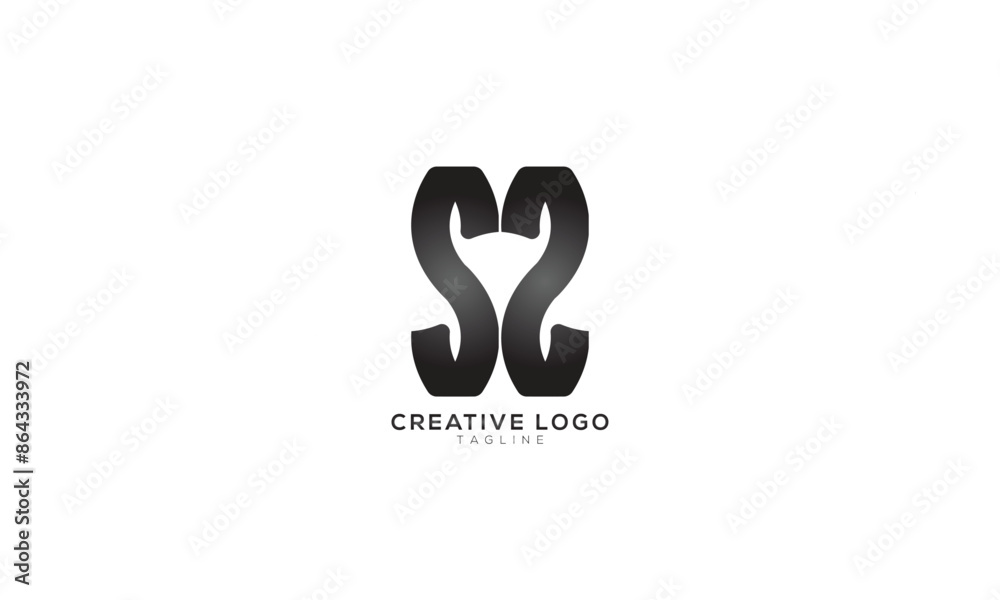 SMZ SZ Abstract initial monogram letter alphabet logo design