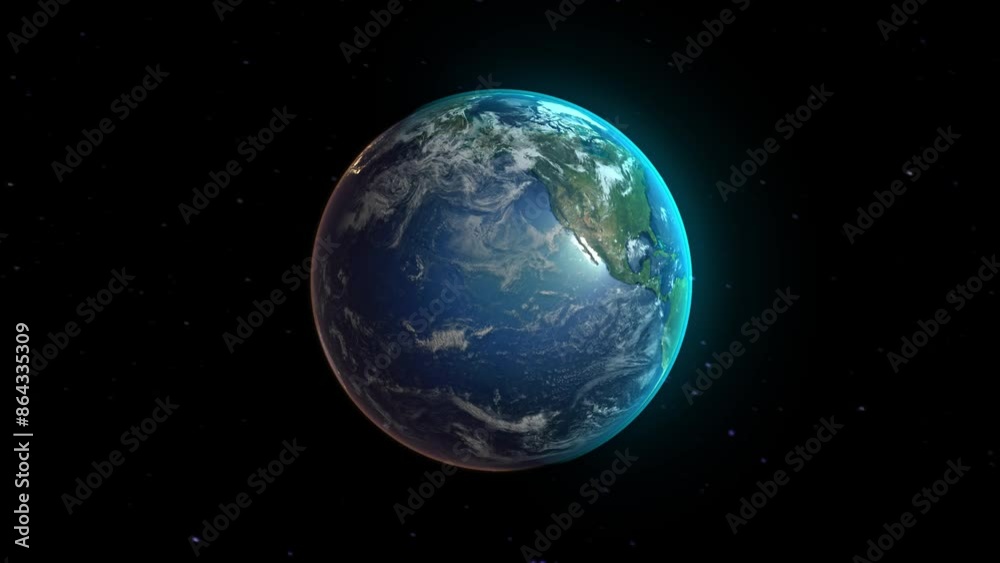Realistic Earth Zoom to Countries from Space and Orbit Greenland Version 4K 60 FPS