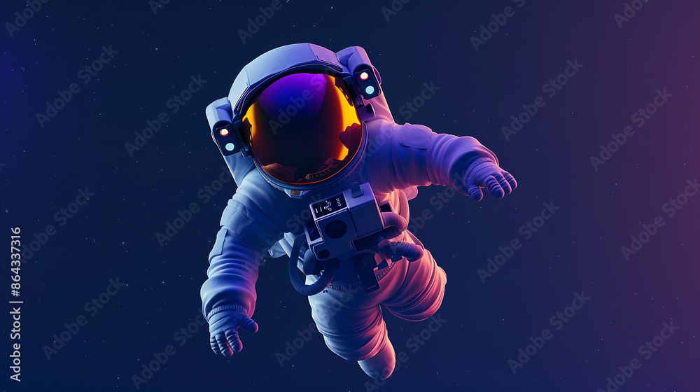Floating astronaut. 