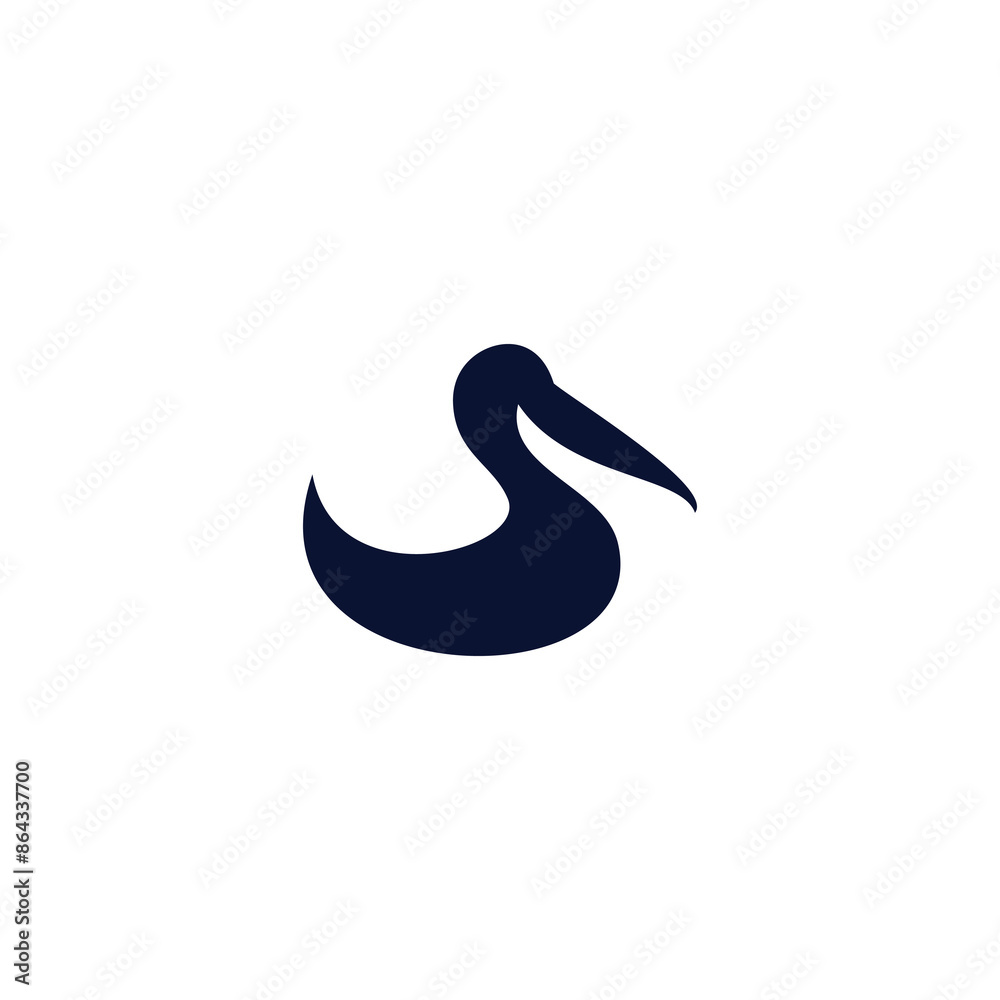 Fototapeta premium Letter S Pelican Logo Vector. Pelican Icon Design
