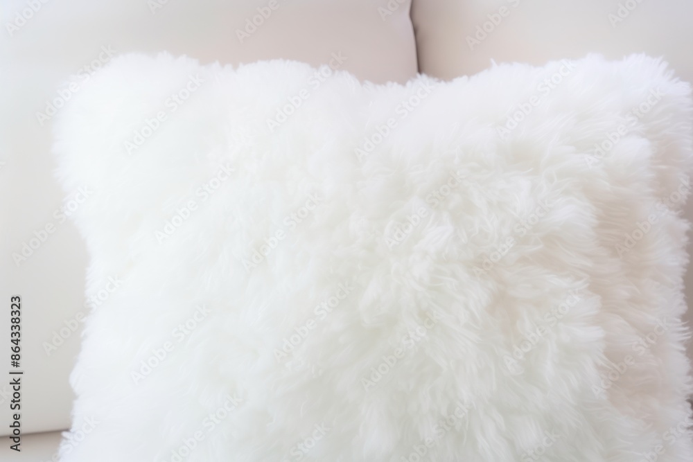 A cozy down pillow with a soft, fluffy texture.