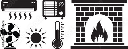 set of hitting and cooling silhouette