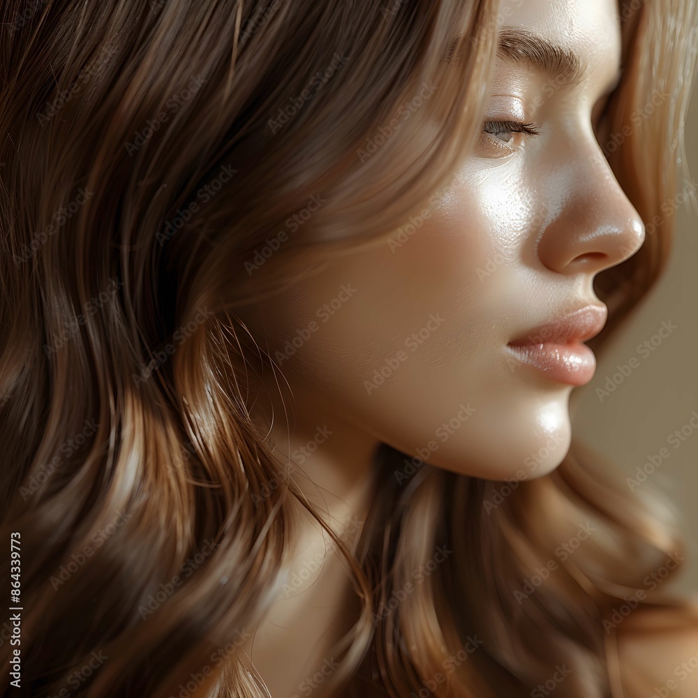 Close-up of radiant hair strands. Close-up of radiant hair strands.