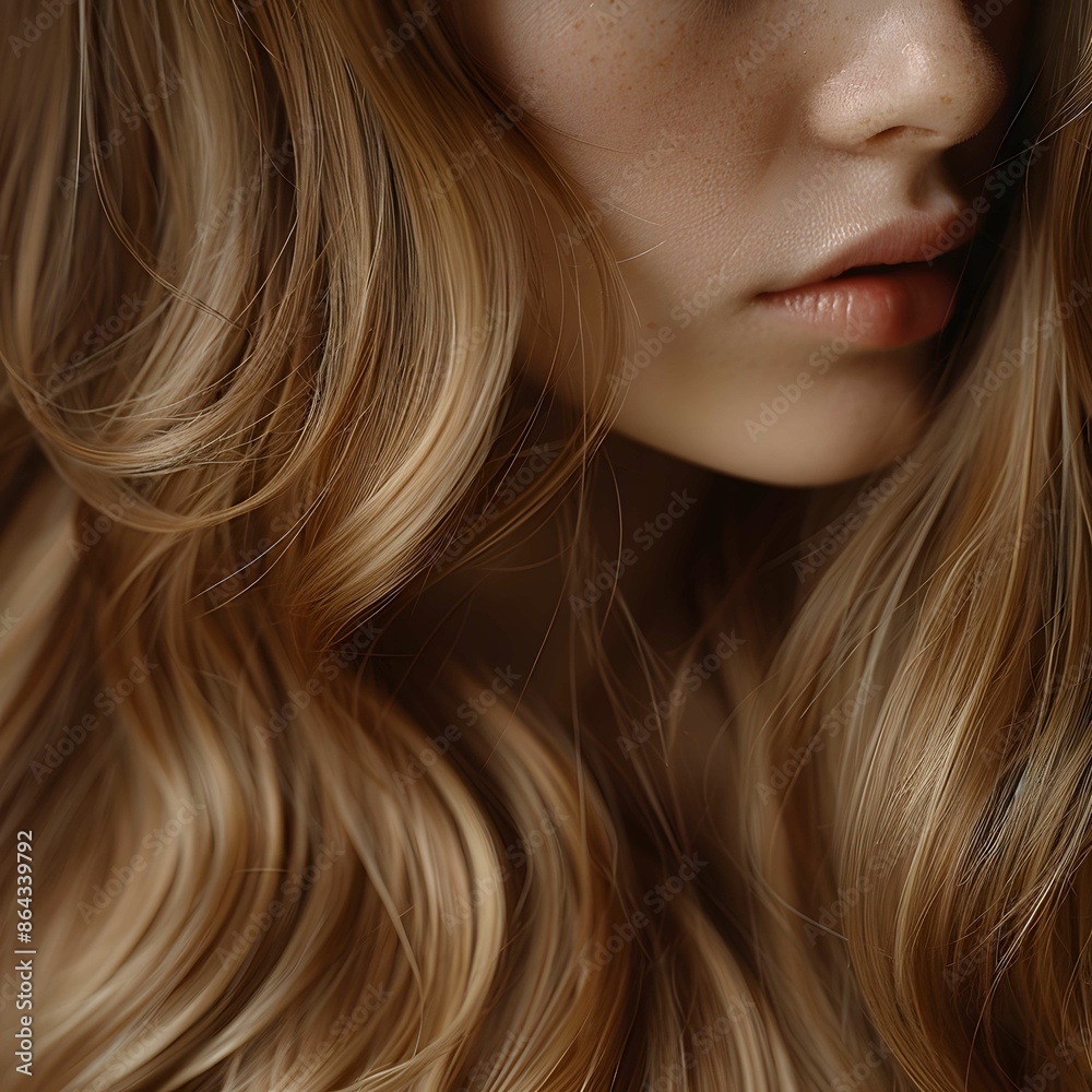 High-resolution image of lustrous hair. High-resolution image of lustrous hair.