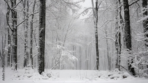 Snow-Covered Forest After a Winter Storm