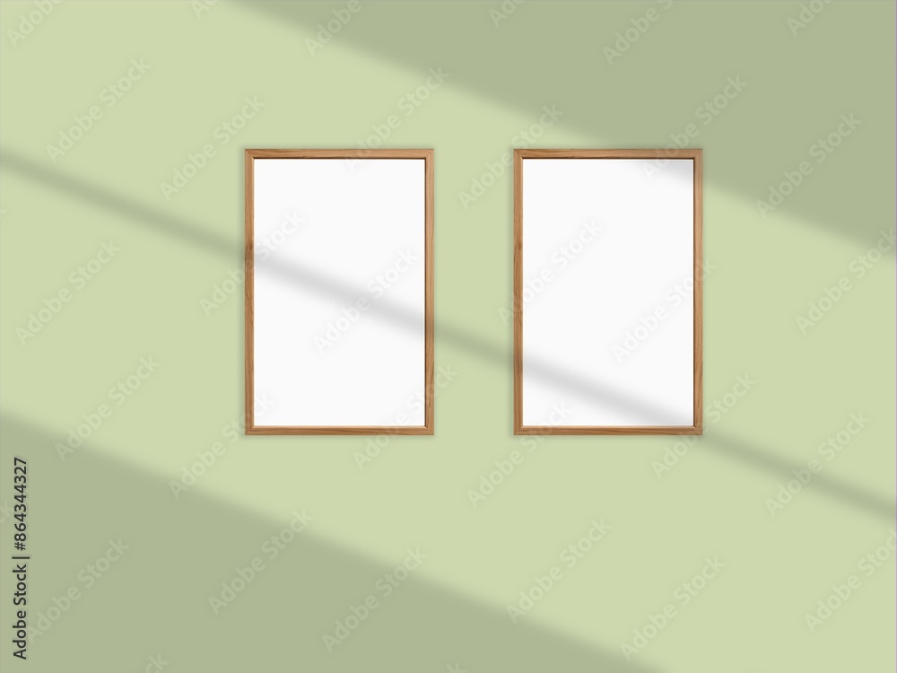 Blank wall frames mockup, concept of proposal and design phase of a product background Blank wall frames mockup, concept of proposal and design phase of a product background
